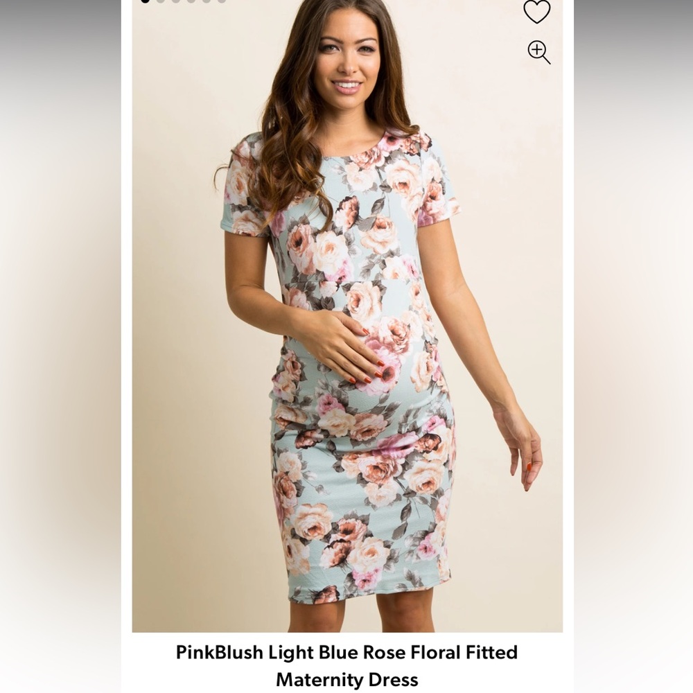 Pink blush maternity dress